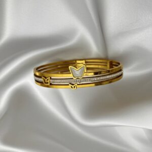 Enamel Butterfly Stone Kada