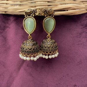Gajraj Jhumka Sea Green