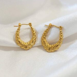 Oval Twisted Hoops