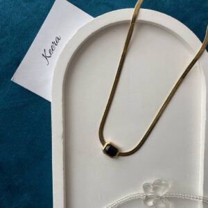 Statement Black Stone Chain